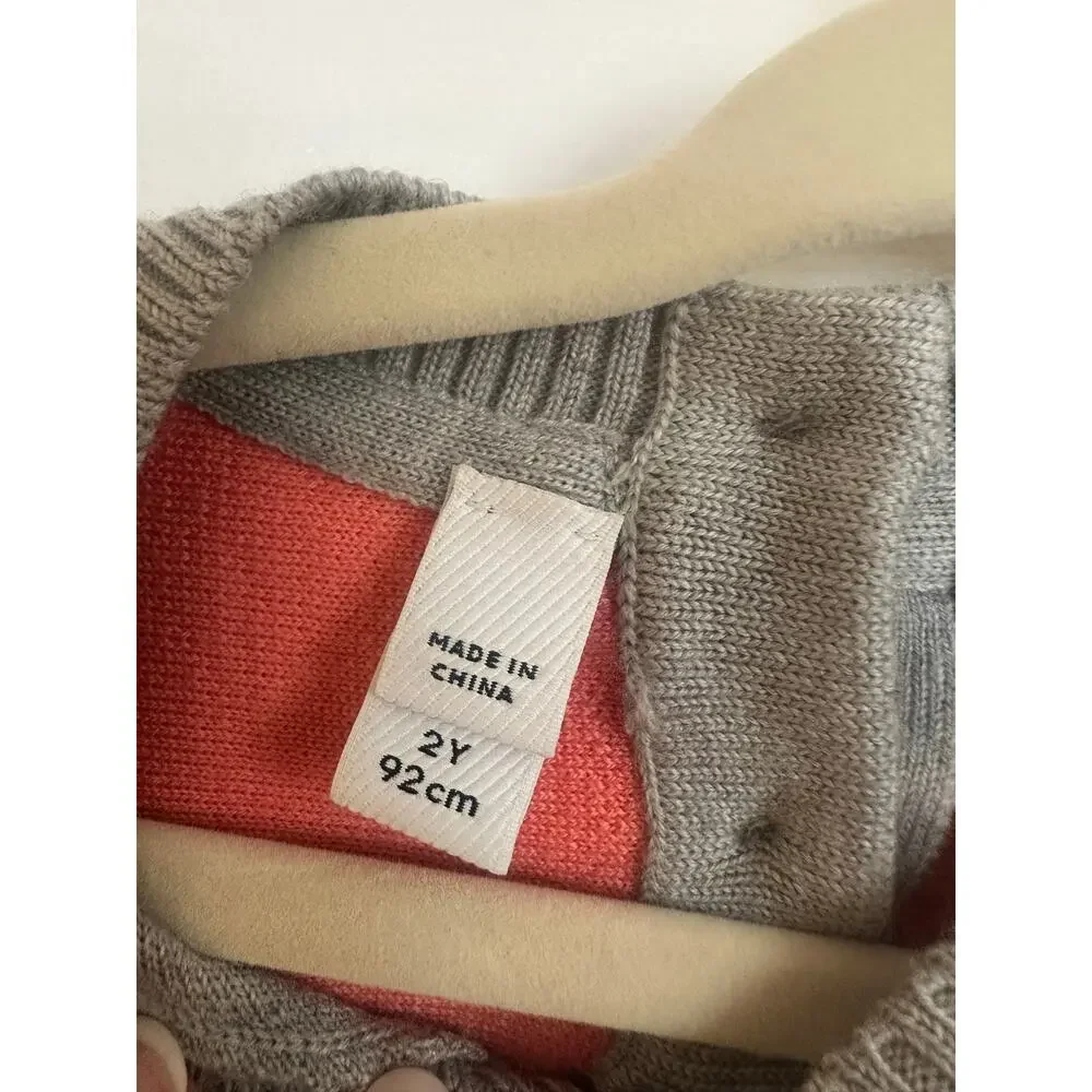Burberry Pink Icon Wool Sweater 2T Authentic Unicorn Baby Girl Kids‎ Old Money